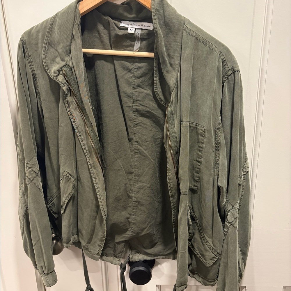Young Fabulous & Broke Sage Utility Jacket